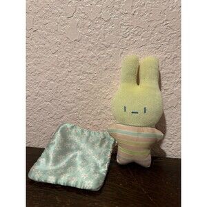 FISHER PRICE BUNNY RABBIT SECURITY BLANKET RATTLE STUFFED ANIMAL PLUSH TOY